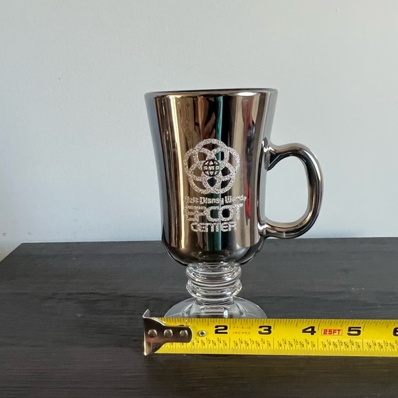 DISNEY WORLD Epcot Center Etched Mirrored Glass Mug/Goblet - Picture 8 of 8